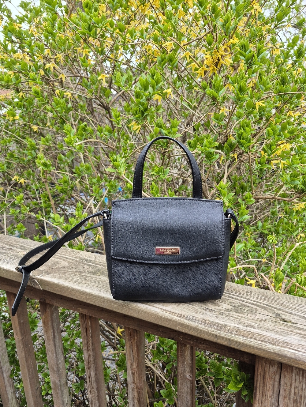 Kate Spade Laurel Way Mini Alisanne Black Leather Crossbody Bag / Purse - Picture 14 of 16